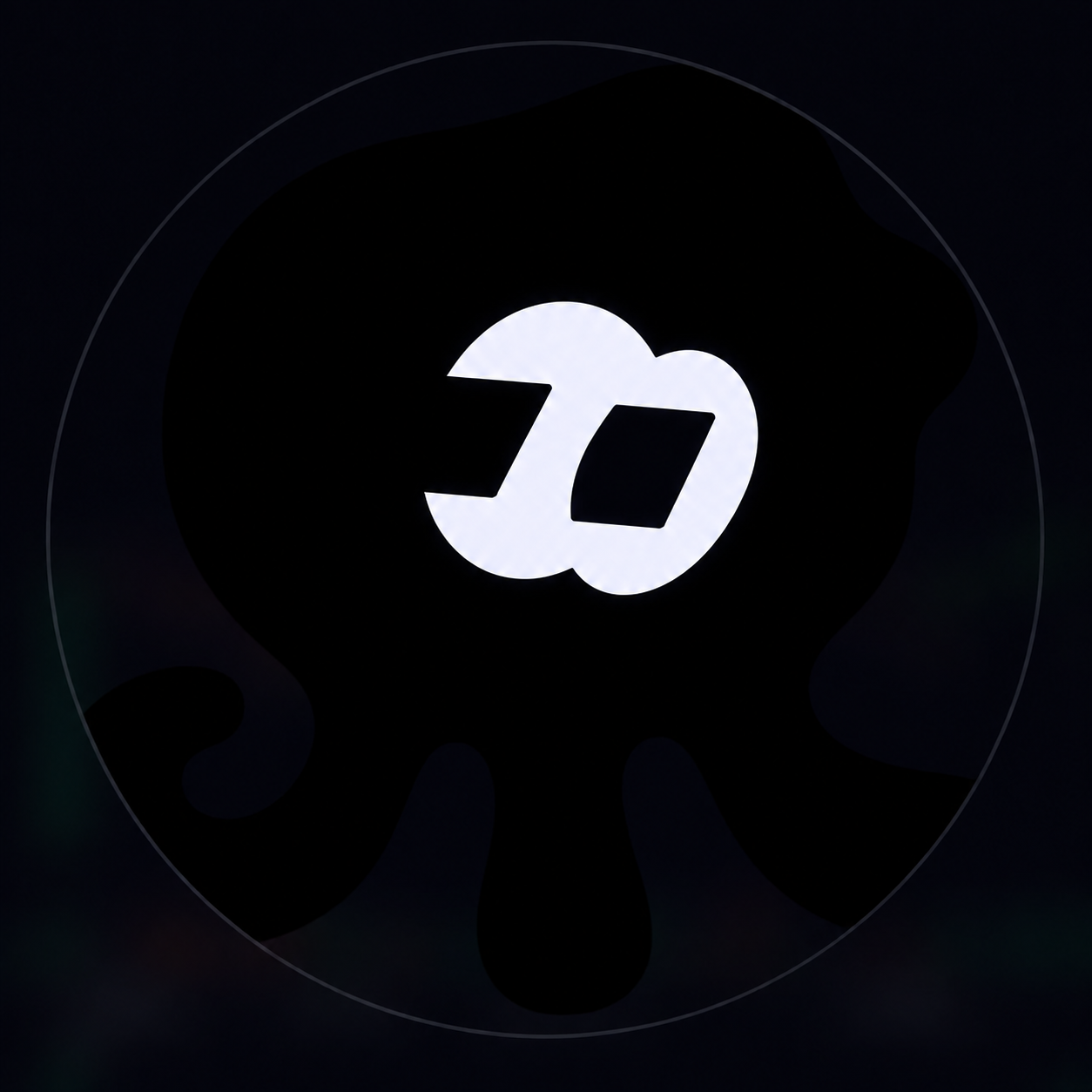 Original black fomolaus mascot with its single white geometric eye